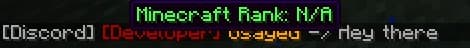 Discord → Minecraft, with formatting and rank colours
