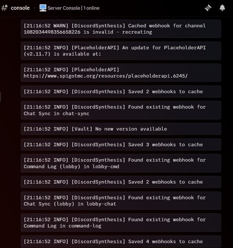 Run server console commands from Discord, fully audit-logged